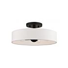 Livex Lighting Venlo 46927-04 4-Lights 160W Black with Brushed Nickel Accents Semi Flush Mount