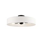 Livex Lighting Venlo 46928-04 4-Lights 160W Black with Brushed Nickel Accents Semi Flush Mount