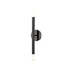 Livex Lighting Monaco 46981-46 120W 2-Lights Black Chrome Wall Sconce