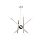 Livex Lighting 46985-91 Monaco 8-Lights 480W Brushed Nickel with Black Chrome Accents Chandelier