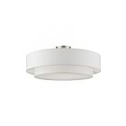 Livex Lighting Meridian 47155-91 4-Lights 160W Brushed Nickel Semi Flush Mount