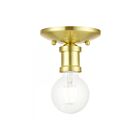 Livex Lighting Lansdale 47160-12 1-Lights 40W Satin Brass Flush Mount
