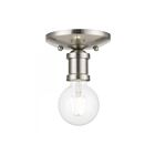 Livex Lighting Lansdale 47160-91 1-Lights 40W Brushed Nickel Flush Mount