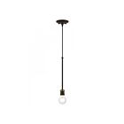 Livex Lighting 47161-07 Lansdale 1-Light 60W Bronze with Antique Brass Accents Pendant