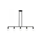 Livex Lighting 47165-04 Lansdale 5-Lights 300W Black with Brushed Nickel Accents Chandelier