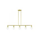 Livex Lighting 47165-12 Lansdale 5-Lights 300W Satin Brass Chandelier