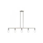 Livex Lighting 47165-91 Lansdale 5-Lights 300W Brushed Nickel Chandelier