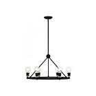 Livex Lighting 47166-04 Lansdale 6-Lights 360W Black with Brushed Nickel Accents Chandelier