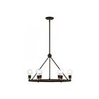 Livex Lighting 47166-07 Lansdale 6-Lights 360W Bronze with Antique Brass Accents Chandelier