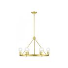 Livex Lighting 47166-12 Lansdale 6-Lights 360W Satin Brass Chandelier