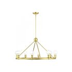 Livex Lighting 47168-12 Lansdale 8-Lights 480W Satin Brass Chandelier