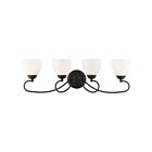 Livex Lighting 4754-04 Brookside 4-Lights 400W Black Bath Vanity Light