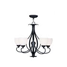 Livex Lighting 4765-04 Brookside 5-Lights 500W Black Chandelier