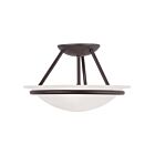 Livex Lighting Newburgh 4823-07 2-Lights 120W Bronze Semi Flush Mount