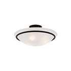 Livex Lighting Newburgh 4824-04 3-Lights 225W Black Semi Flush Mount