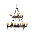 Livex Lighting 48763-91 Carson 12-Lights 720W Brushed Nickel Chandelier