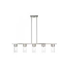 Livex Lighting 46773-76 Soho 5-Lights 300W Scandinavian Gray with Brushed Nickel Accents Chandelier