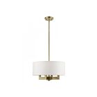 Livex Lighting 48784-01 Cresthaven 4-Lights 240W Antique Brass Chandelier