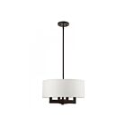 Livex Lighting 48784-07 Cresthaven 4-Lights 240W Bronze with Antique Brass Accents Chandelier