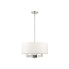 Livex Lighting 48784-91 Cresthaven 4-Lights 240W Brushed Nickel Chandelier