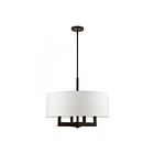 Livex Lighting 48786-07 Cresthaven 4-Lights 240W Bronze with Antique Brass Accents Chandelier