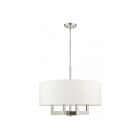 Livex Lighting 48786-91 Cresthaven 4-Lights 240W Brushed Nickel Chandelier