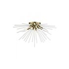 Livex Lighting Uptown 48820-01 4-Lights 240W Antique Brass Flush Mount