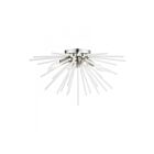 Livex Lighting Uptown 48820-91 4-Lights 240W Brushed Nickel Flush Mount