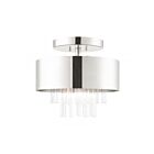 Livex Lighting Orenburg 48872-35 3-Lights 180W Polished Nickel Semi Flush Mount