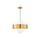 Livex Lighting 48876-08 Orenburg 10-Lights 600W Natural Brass Pendant
