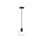 Livex Lighting 48971-04 Downtown 1-Light 60W Black with Brushed Nickel Accents Pendant