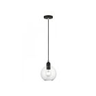 Livex Lighting 48972-04 Downtown 1-Light 60W Black with Brushed Nickel Accents Pendant