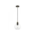 Livex Lighting 48972-07 Downtown 1-Light 60W Bronze with Antique Brass Accents Pendant