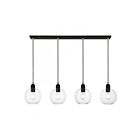 Livex Lighting 48976-04 Downtown 4-Lights 240W Black with Brushed Nickel Accents Chandelier