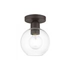 Livex Lighting Downtown 48977-07 1-Light 40W Bronze Semi Flush Mount
