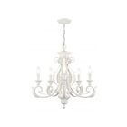 Livex Lighting 49065-69 Valencia 5-Lights 300W Shiny White Chandelier
