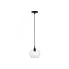 Livex Lighting 49088-04 Aldrich 1-Light 60W Black with Brushed Nickel Accent Pendant