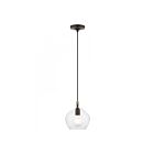 Livex Lighting 49088-07 Aldrich 1-Light 60W Bronze with Antique Brass Accent Pendant