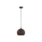 Livex Lighting 49100-07 Dublin 1-Light 60W Bronze with Antique Brass Accents Pendant