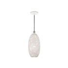 Livex Lighting 49101-03 Dublin 1-Light 60W White with Brushed Nickel Accents Pendant