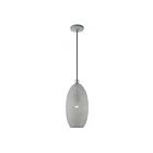 Livex Lighting 49101-80 Dublin 1-Light 60W Nordic Gray with Brushed Nickel Accents Pendant