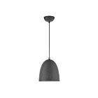 Livex Lighting 49108-76 Arlington 1-Light 60W Scandinavian Gray with Brushed Nickel Accents Pendant