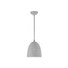 Livex Lighting 49108-80 Arlington 1-Light 60W Nordic Gray with Brushed Nickel Accents Pendant