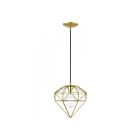 Livex Lighting 49152-33 Knox 1-Light 60W Soft Gold with Polished Brass Accents Pendant