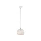 Livex Lighting 49181-03 Charlton 1-Light 60W White with Brushed Nickel Accents Pendant