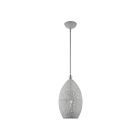 Livex Lighting 49182-80 Charlton 1-Light 60W Nordic Gray with Brushed Nickel Accents Pendant