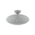 Livex Lighting Charlton 49183-80 1-Light 60W Nordic Gray with Brushed Nickel Accents Semi Flush Mount