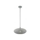 Livex Lighting 49184-80 Charlton 1-Light 60W Nordic Gray with Brushed Nickel Accents Pendant