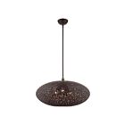 Livex Lighting 49186-07 Charlton 3-Lights 180W Bronze with Antique Brass Accents Pendant