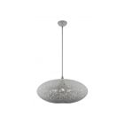 Livex Lighting 49186-80 Charlton 3-Lights 180W Nordic Gray with Brushed Nickel Accents Pendant